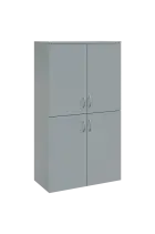 N 4 - 84D kancelářská skříň, 4-dveřová, 1450x800x400, šedá